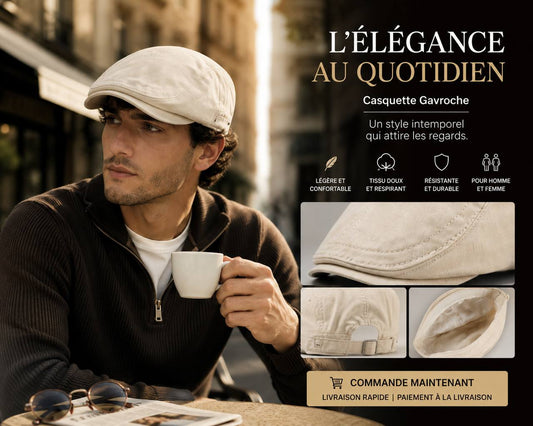 Casquette Plate 100% Réglage de Couleur Beige